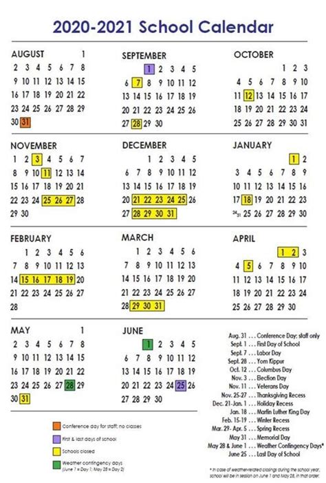 Nyc Doe Calendar 2020 21
